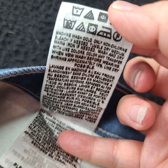 Levi 501 Mens Jeans Blue Size 40x32 100% Cotton Button Fly Closure Pockets - Picture 8 of 11